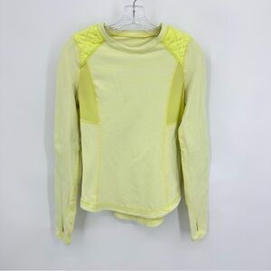 Lululemon Run Ice Queen Long Sleeve Striped Yellow Size 4